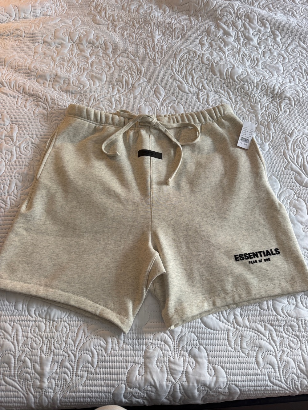 Fear of God Essentials Sweat Shorts Light Oatmeal XL NWT Authentic